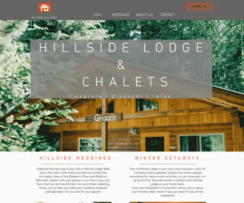 Hillsidechalets.com(Hillside Lodge & Chalets) Screenshot