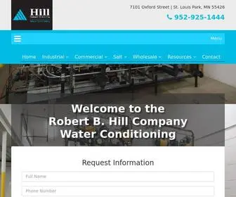 Hillwater.com(Industrial Water Softeners & Water Treatment Equipment) Screenshot