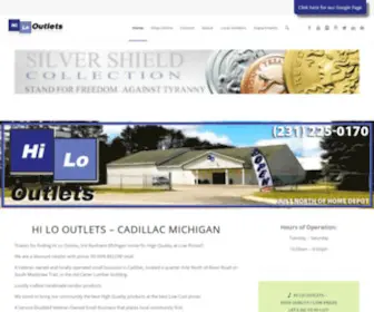 Hilooutlets.com(Cadillac Michigan Outlet Store) Screenshot