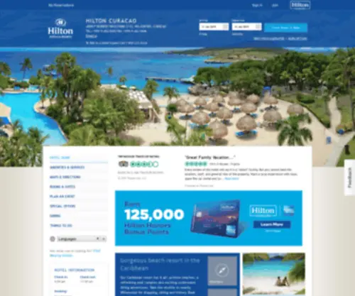 Hiltoncuracaoresort.com(Beach) Screenshot