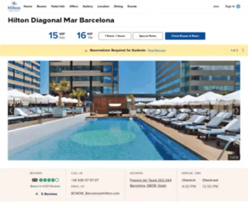 Hiltondiagonalmarbarcelonahotel.com(Barcelona Hotel) Screenshot