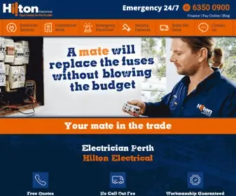 Hiltonelectrical.com.au(Electrician Perth) Screenshot