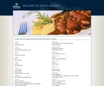 Hiltonemenus.com(Hilton Hotels & Resorts) Screenshot