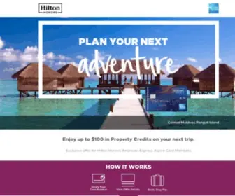 Hiltonhonorsaspirecard.com(Hilton Honors American Express Aspire Card) Screenshot