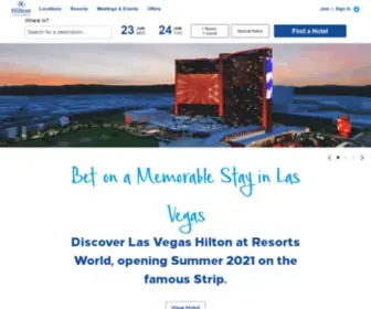 Hiltonhotels.com(Hilton Hotels and Resorts) Screenshot