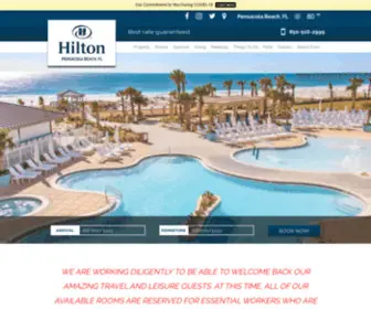 Hiltonpensacolabeach.com(Pensacola Beach Hotel) Screenshot