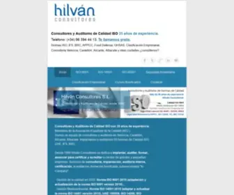 Hilvan.eu(Consultores y auditores de normas de Calidad ISO) Screenshot