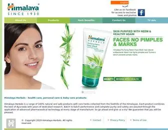 Himalayaherbals.com(The world of Himalaya Herbals) Screenshot