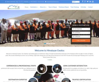 Himalayanexodus.com(Trekking agency in Nepal) Screenshot