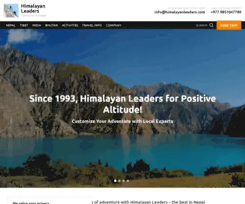 Himalayanleaders.com(The Best in Nepal Trekking for Over 25 Years) Screenshot