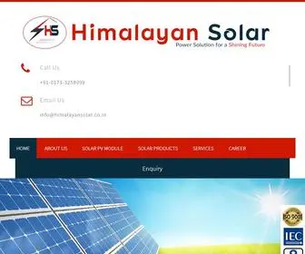 Himalayansolar.co.in(Himalayan Solar) Screenshot