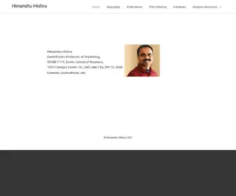 Himanshumishra.com(Himanshu Mishra) Screenshot