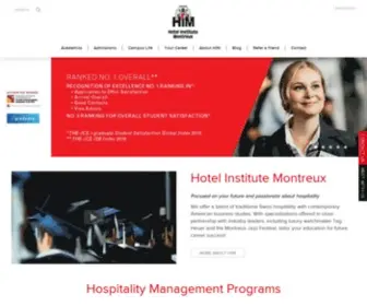 Him.ch(Hospitality management and business in Switzerland) Screenshot