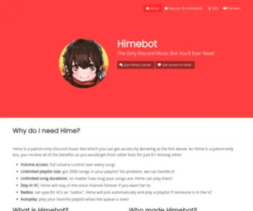 Himebot.xyz(Himebot) Screenshot