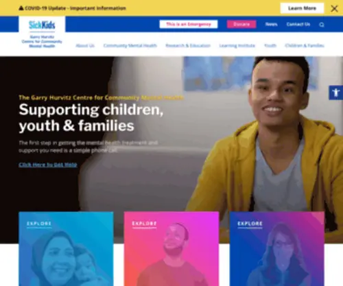 Hincksdellcrest.org(SickKids Centre for Community Mental Health) Screenshot