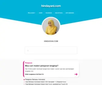 Hindayani.com(Belajar Karir Keuangan Kecantikan Parenting) Screenshot