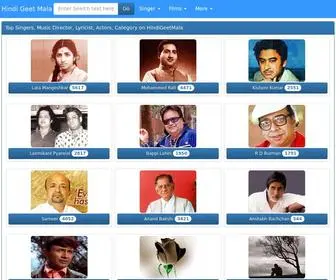 Hindigeetmala.net(Lyrics of Hindi Film Songs) Screenshot