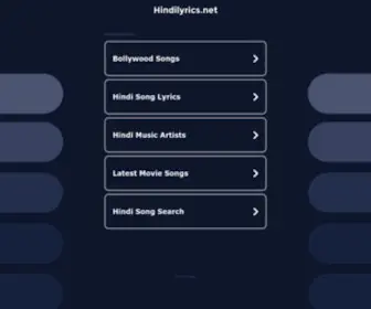 Hindilyrics.net(Hindi lyrics) Screenshot