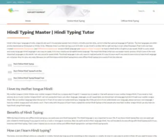 Hinditypingmaster.com(Hindi Typing Master) Screenshot