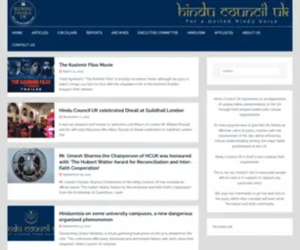 Hinducounciluk.org(Hindu Council uk) Screenshot
