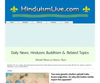 Hinduismlive.com(Daily News on Hinduism) Screenshot