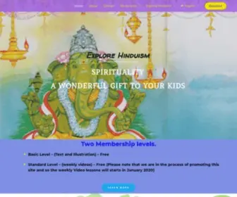 Hindukidsworld.org(Learn Hinduism) Screenshot