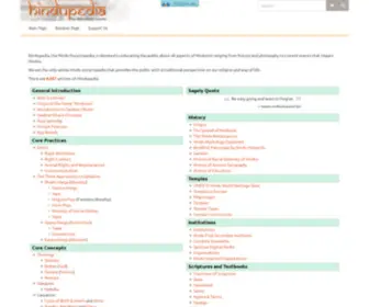 Hindupedia.com(The Hindu Encyclopedia) Screenshot