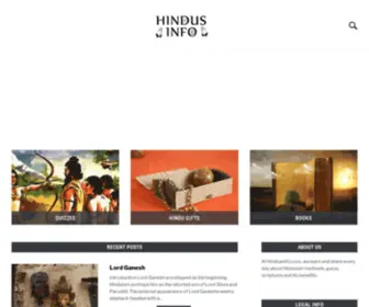 Hindusinfo.com(Information on Hinduism) Screenshot