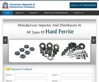 Hindustanmagnets.com(Hindustan Magnets & Electronics Company) Screenshot