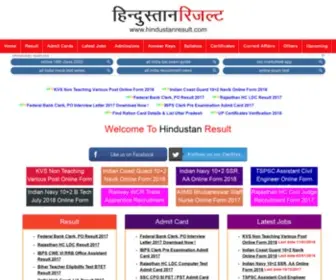 Hindustanresult.com(Choose Your State) Screenshot