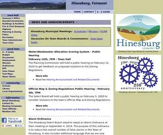 Hinesburg.org(Hinesburg Vermont) Screenshot