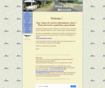 Hino-RB145.com(Hino RB145 Manuals) Screenshot