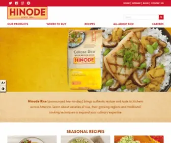Hinoderice.com(Hinode Rice (pronounced hee) Screenshot