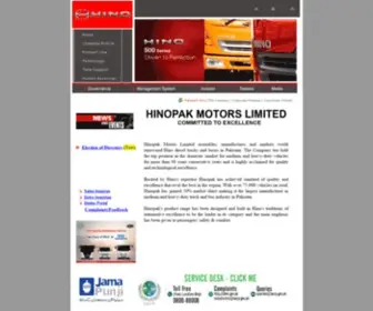 Hinopak.com(Hinopak Motors Limited) Screenshot