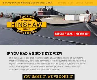 Hinshawroofing.com(About Hinshaw Roofing and Sheet Metal) Screenshot