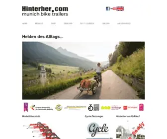 Hinterher.com(Fahrradanhänger) Screenshot