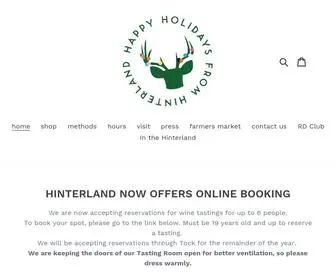 Hinterlandwine.com(Hinterland Wine Company) Screenshot