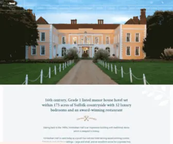 Hintleshamhall.co.uk(Hintlesham Hall) Screenshot
