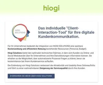 Hiogi.de(Kundenservice verbessern) Screenshot