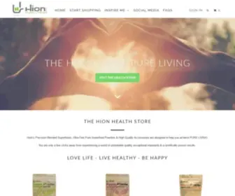 Hion.com(Hion Superfoods) Screenshot