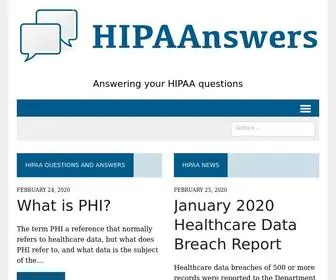 Hipaanswers.com(HIPAA Compliance Answers) Screenshot