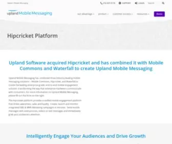 Hipcricket.com(A Unified Mobile Engagement Platform) Screenshot