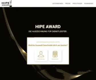 Hipeaward.com(HIPE AWARD) Screenshot