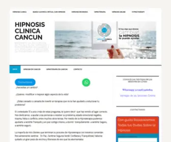 Hipnosiscancun.com(Mediante la aplicacion de Tecnicas de Hipnosis e Hipnoterapia ayudamos a las personas a resolver su problema o conflicto) Screenshot