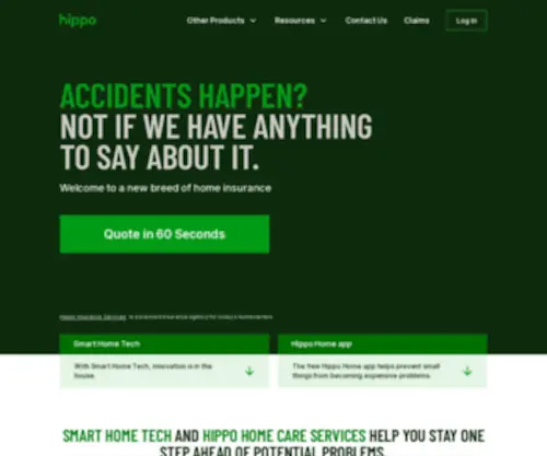 Hippo.com(Homeowners Insurance) Screenshot