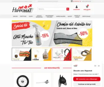 Hippomat.com(HIPPOMAT est l'expert en matériel pour le trot et l'élevage) Screenshot