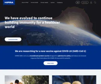 Hipra.com(Building Immunity for a Healthier World) Screenshot