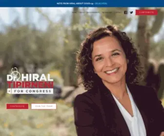 Hiralforcongress.com(Hiral Tipirneni for Congress) Screenshot