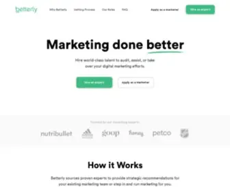 Hirebetterly.com(Marketing done better) Screenshot