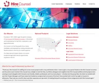 Hirecounsel.com(On-demand legal staffing services from hire counsel) Screenshot